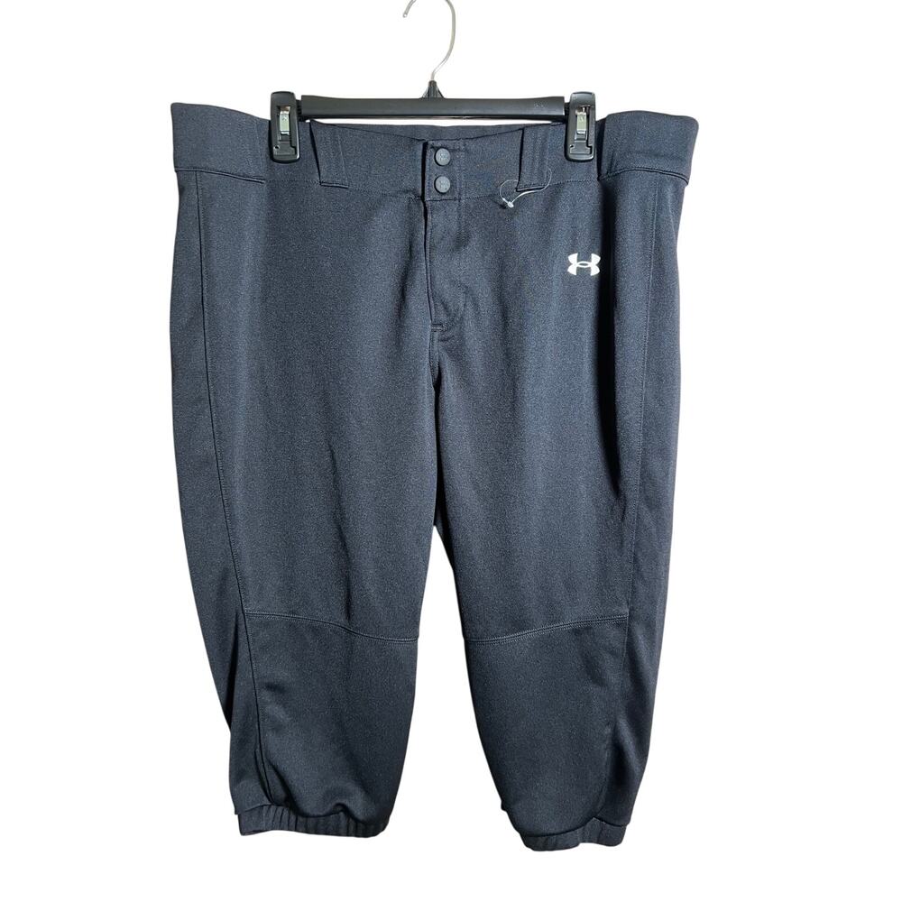Women Under Armour Softball Pant Size 2XL New-Black Performance Stretch Knickers